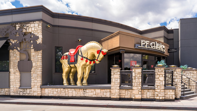 P.F. Chang's and the horse statute outside