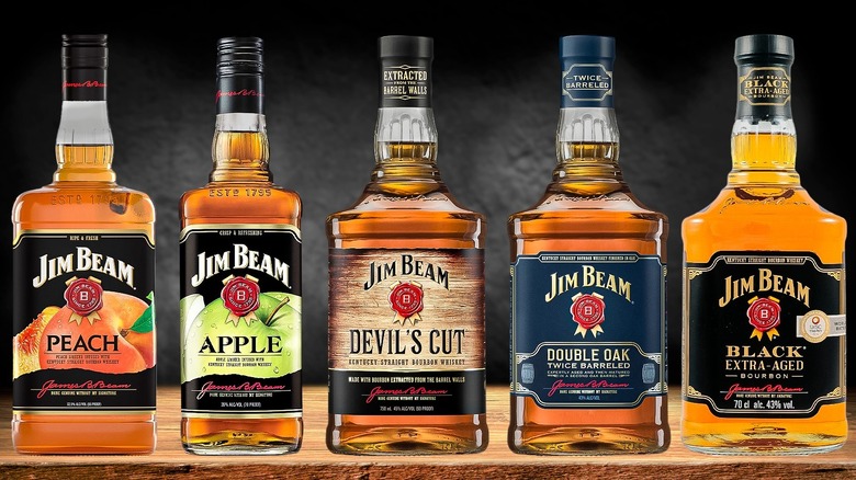 Collection of Jim Beam bottles