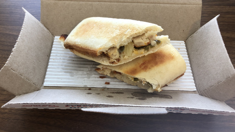Domino's chicken habanero oven-baked sandwich.