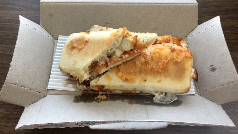 Domino's Buffalo chicken oven-baked sandwich.