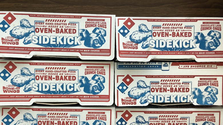 6 Domino's oven-baked sandwiches.