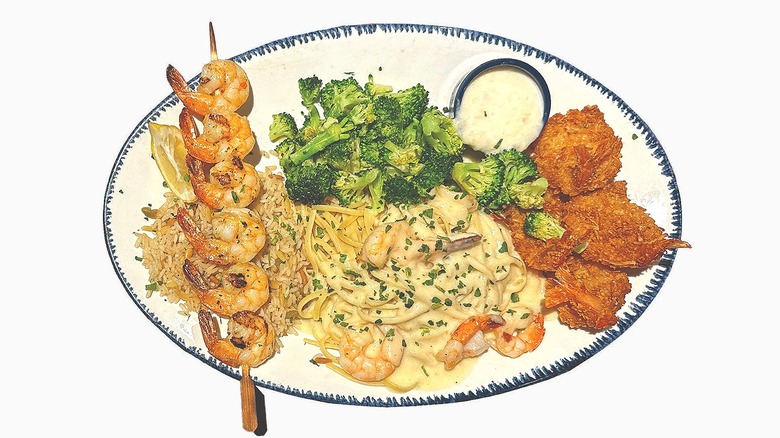 Various Red Lobster shrimp dishes on plate