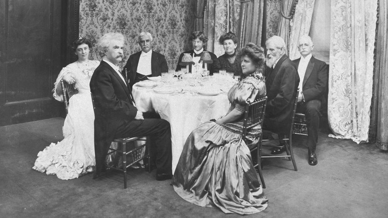 Mark Twain celebrating his 70th birthday at Delmonico's