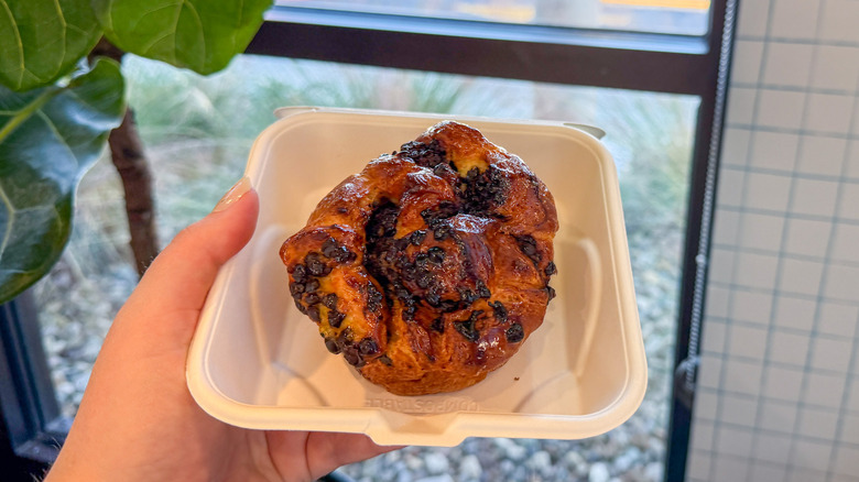 Daybright Chocolate Pull Apart bread in-hand