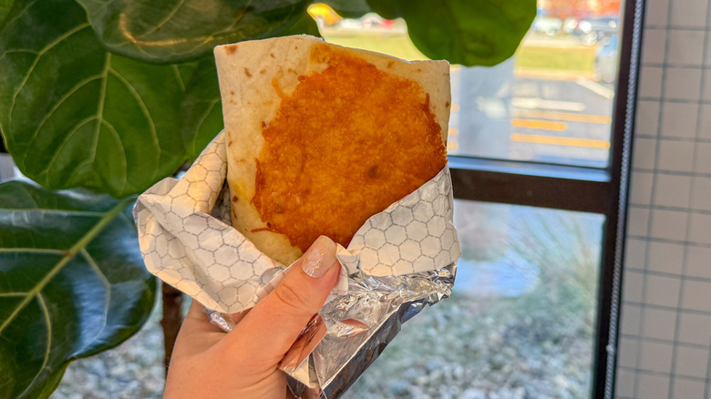 Daybright Daily Press Burrito in-hand