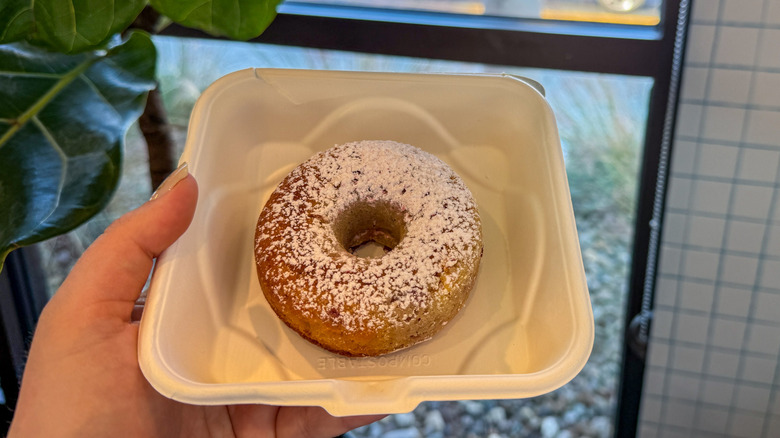 Daybright White Raspberry Everyday Donut in-hand