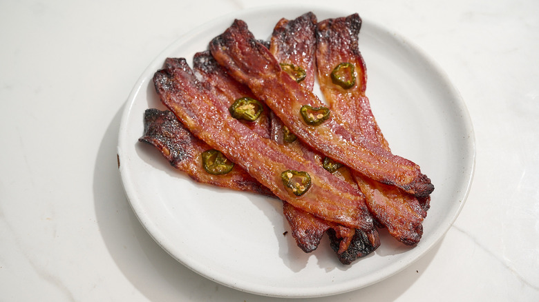 cowboy bacon on a plate