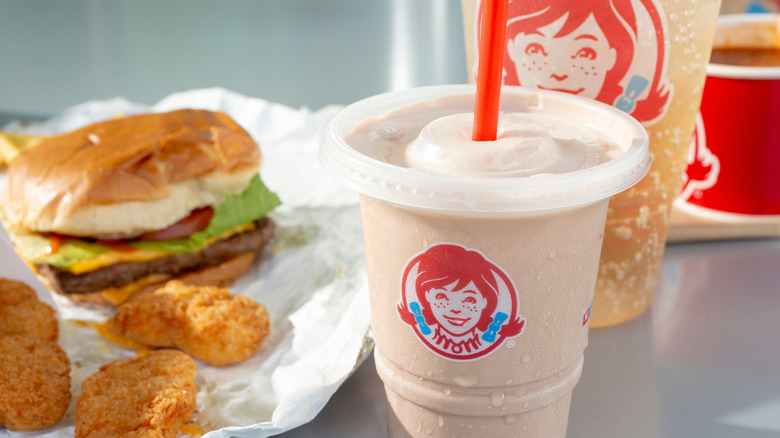 Wendy's combo meal sitting on table