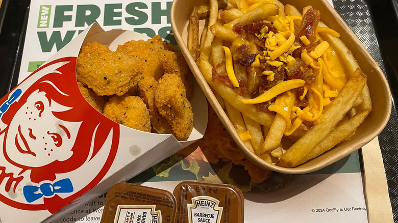 Wendy's UK chicken nuggets with fries and drink