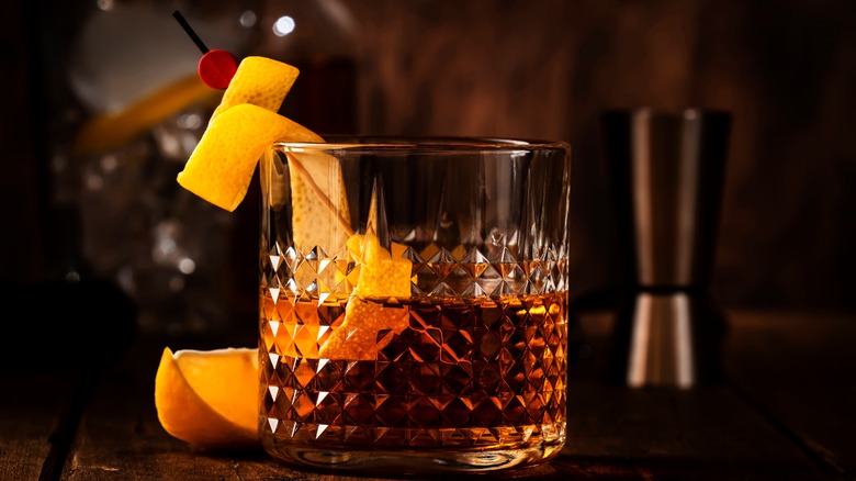 A Sazerac cocktail