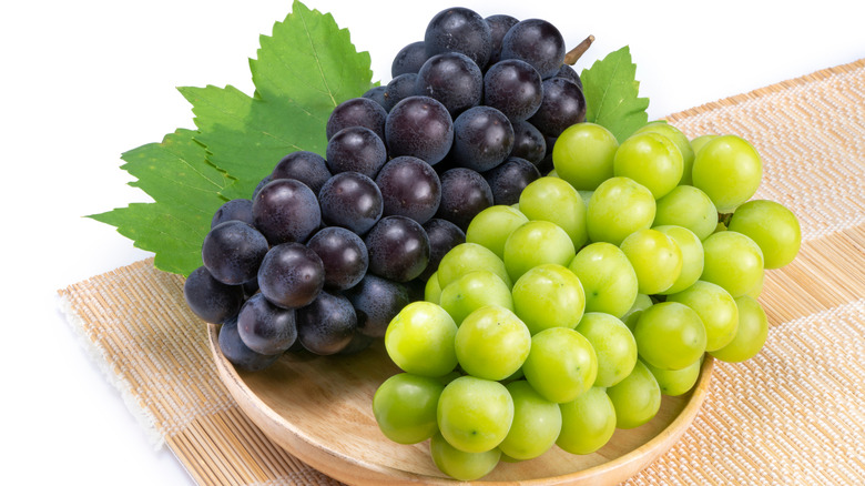 Kyoho and Shine Muscat grapes