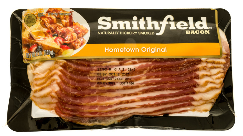 package of Smithfield bacon