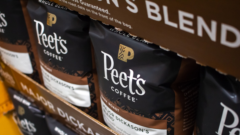 bags of Peet's Coffee beans