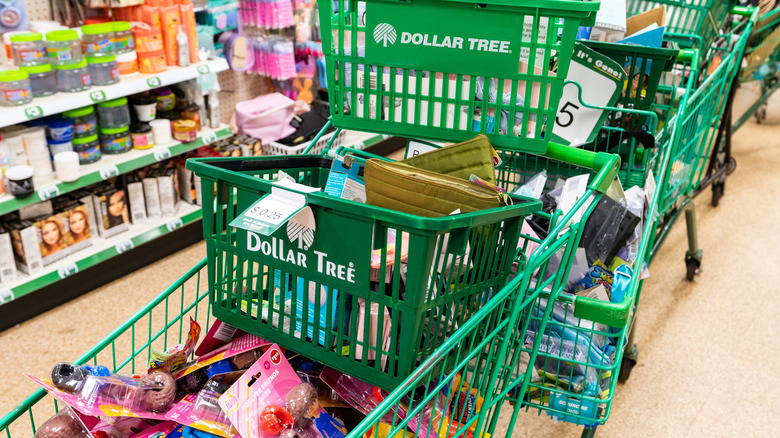 Stack of Dollar Tree Clearance Baskets