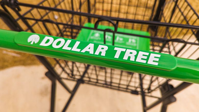 Dollar Tree Logo On Shopping Cart Handle