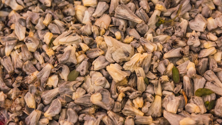 Dried huitlacoche kernels