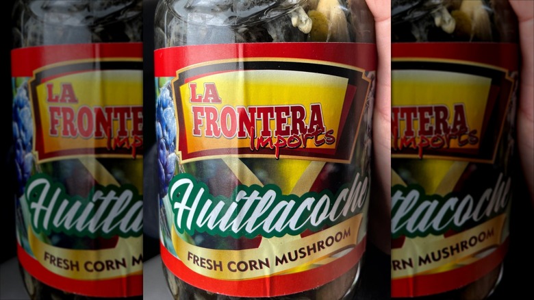 Jar of preserved huitlacoche