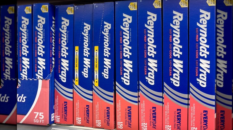 Reynolds Wrap Everyday foils lined up on a shelf