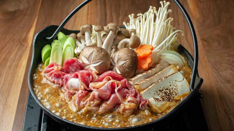Nabe with beef & vegetables