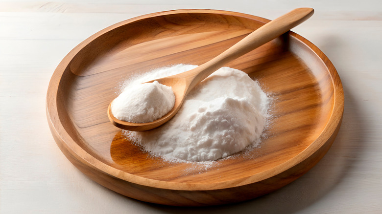 baking soda on a plate