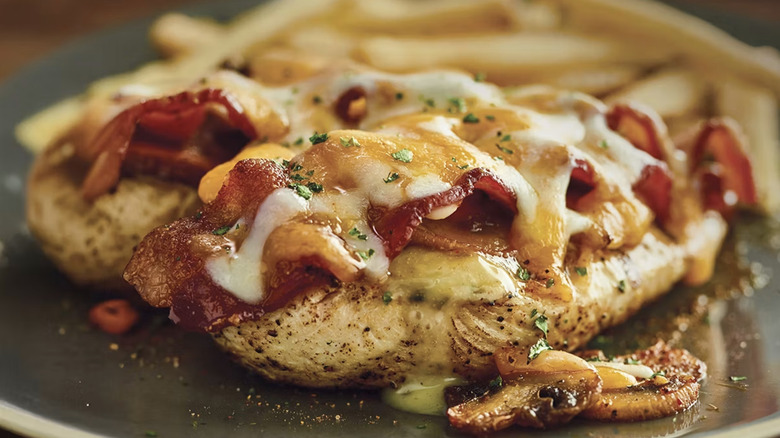 Outback Steakhouse Alice Springs Chicken on a plate