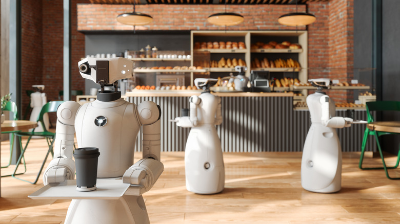 Robots serving food