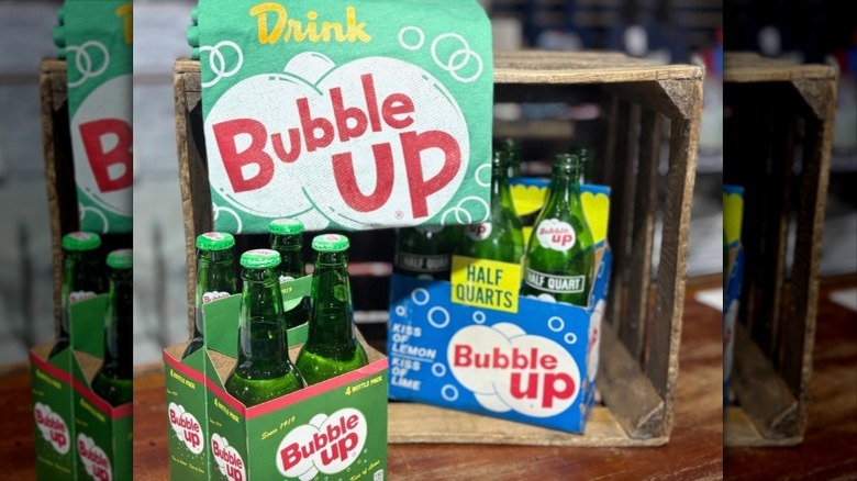 Vintage Bubble Up soda bottles