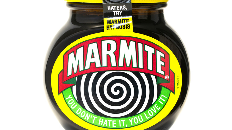 Limited edition jar of Marmite with the "Marmite Mind Control" branding