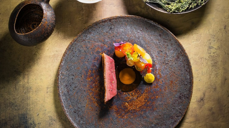 Dish served at Single Thread Restaurant