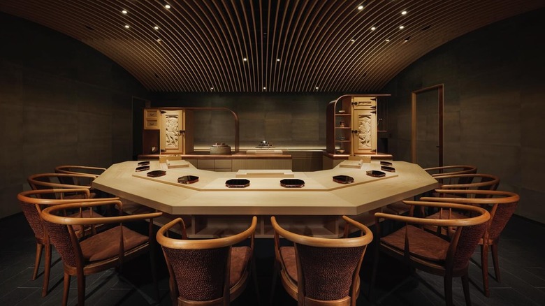 Counter seating at Sushi Sho in New York City