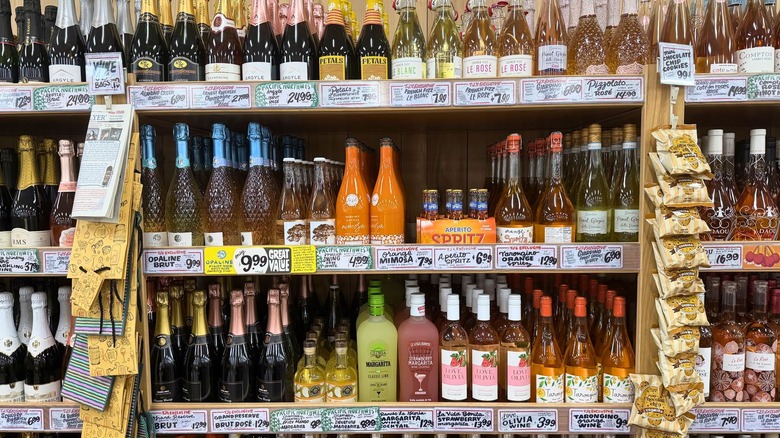 Wine section at Trader Joe's