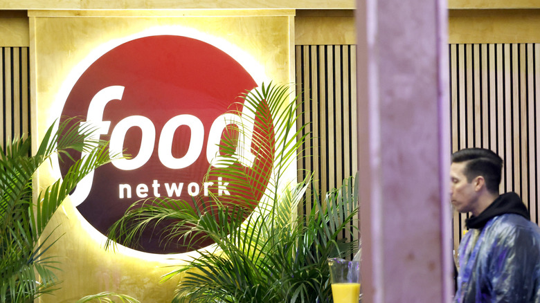 Food Network sign behind plants