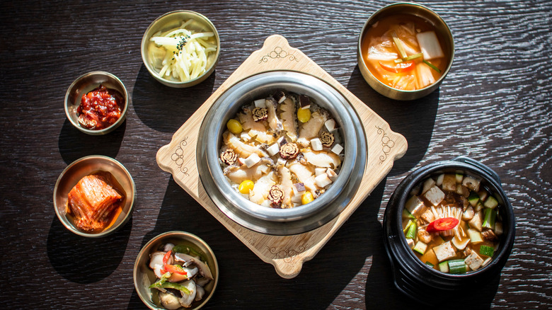 Abalone in Korean rice dish