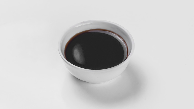 bowl of black vinegar