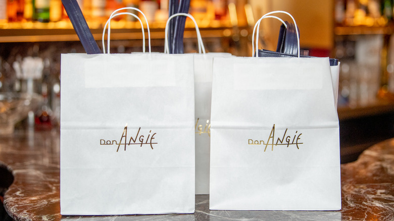 don angie white gift bags