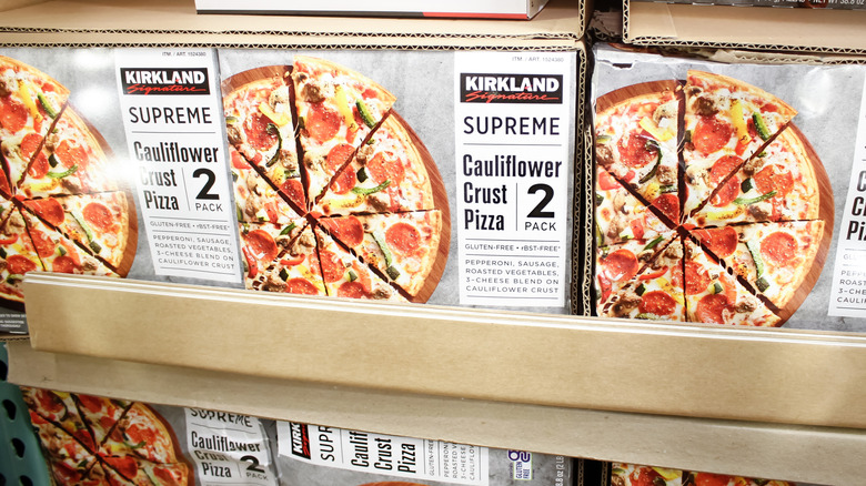 boxes of Kirkland caulflower supreme crust