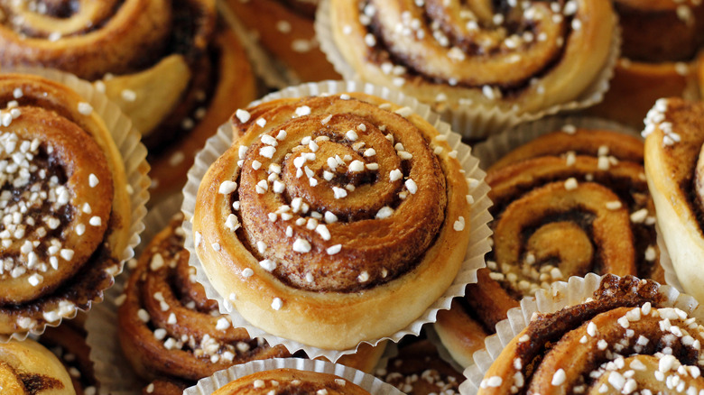 pastries decorated with Swedish pearl sugar