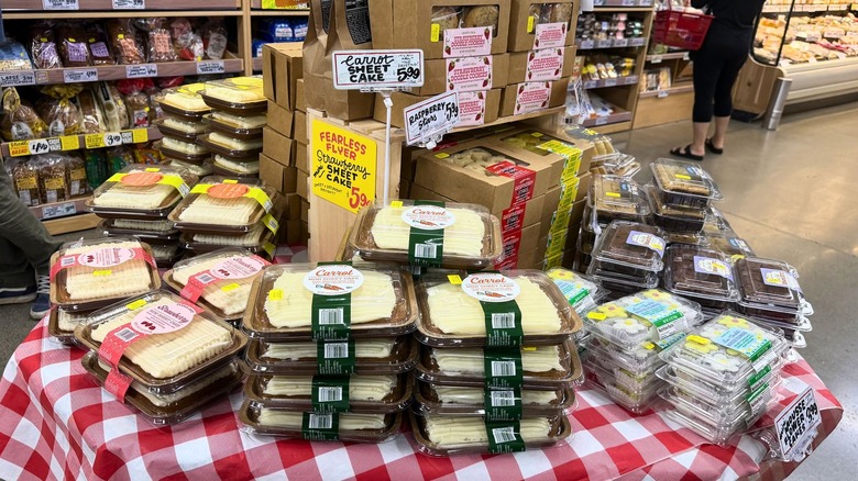Trader Joe's mini sheet cakes display