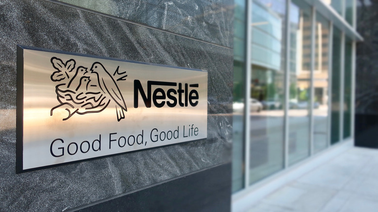 Nestle sign outside office building