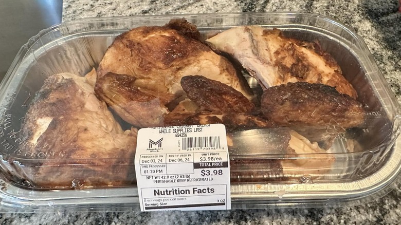 A package of HMS chicken from leftover rotisserie chicken.