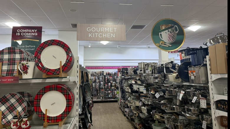 gourmet kitchen area of HomeGoods