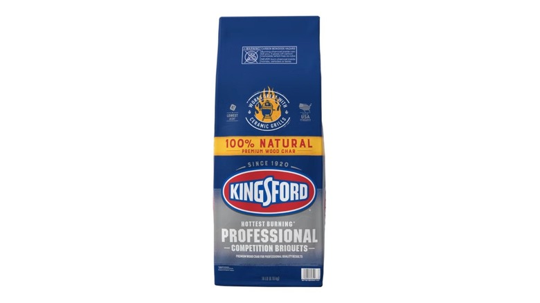 A bag of Kingsford Charcoal Briquets from Costco.