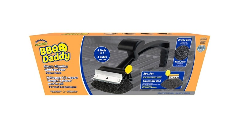 A package for a grill scrubber from Costco.