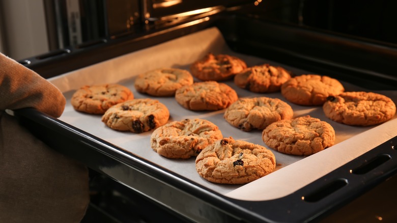 Homemade cookies in the oven