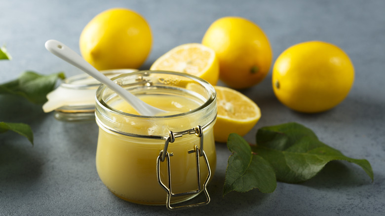 Lemon preserves and whole lemons