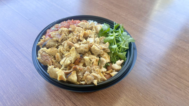 Pollo bowl on a table