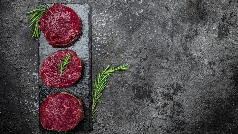 fresh filet medallions with rosemary
