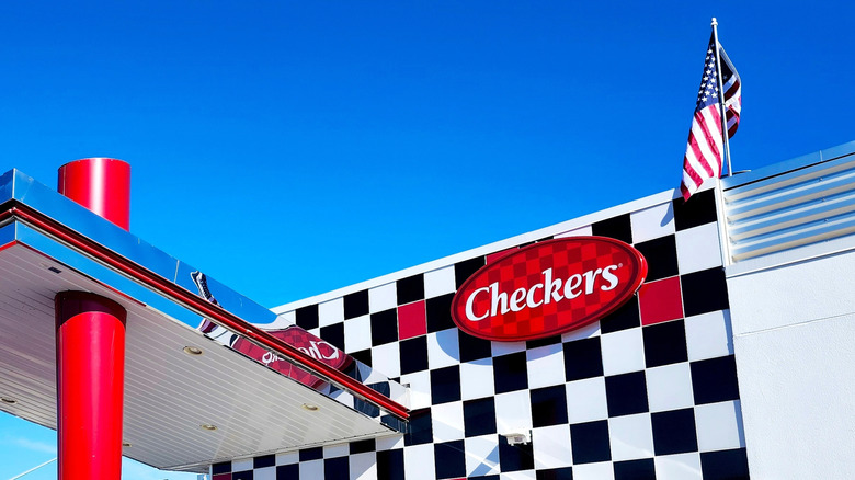 A Checkers restaurant exterior