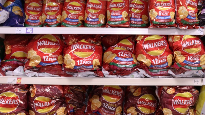 big bags of multiple small packs of Walker's crisps in the UK
