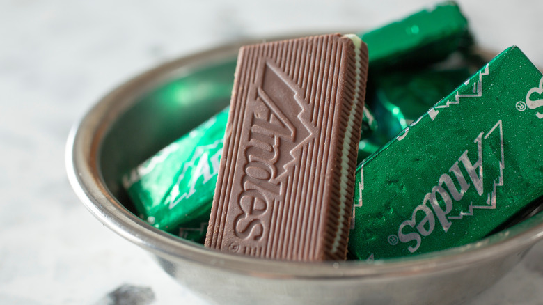 Pile of green Andes mints